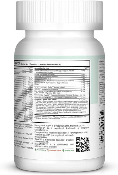 Maxi Health Longevity - Multivitamins & Minerals Supplement for Men Over 50 120 Capsules - Kosher