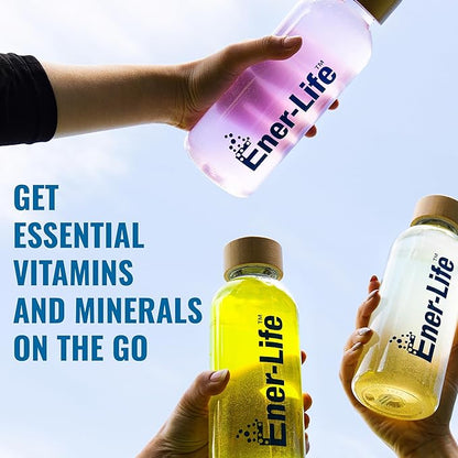 Ener-IV Electrolyte Hydration & Energy Drink Potassium Vitamin C & Zinc Electrolytes Powder Packets - Muscle Recovery & Immunity Sports Drinks for Women & Men Low Sugar Vegan, Mixed Berry - 24 Count