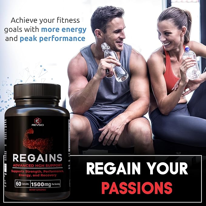 HGH Supplements for Men & Women - Regains Natural Anabolic Muscle Growth Building & Human Growth Hormone for Men, Muscle Builder for Men, Muscle Recovery Post Workout Supplement, 240 Protein Pills