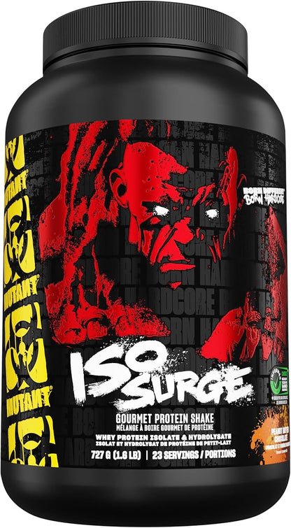 Mutant ISO Surge Whey Protein Isolate Powder Acts Fast to Help Recover, Build Muscle, Bulk and Strength, 1.6 lb (Peanut Butter Chocolate)