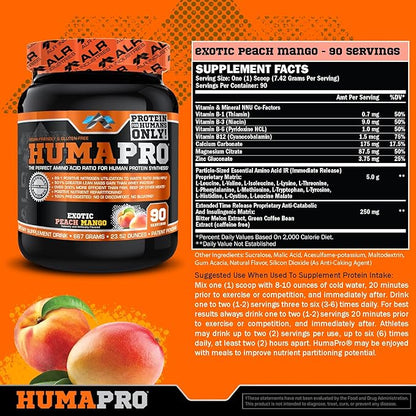 Humapro, Protein Matrix Formulated for Humans, Waste Less. Gain Lean Muscle, Exotic Peach Mango - 667 grams(23.52 oz)