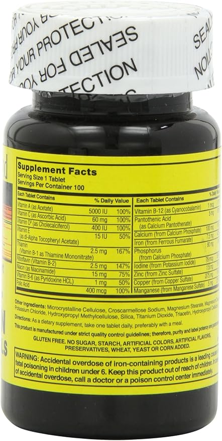 Nature's Blend NAT B MULTIVITAMIN & MIN TB, Assorted, 100 Count (Pack of 2)