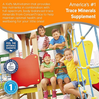 Trace Minerals | Kid's Multi | Liquid Multivitamin Supplement with Vitamin C, Zinc, & Minerals | Supports Healthy Bones and Immunity in Children | Natural Citrus Punch Flavor | 96 Servings, 8 fl oz (2 Pack)