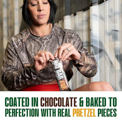 REDCON1 x Mossy Oak MRE Protein Bar, Caramel Trail Mix - 20g of Whole Food Protein + MCT Oil - Easily Digestible, Macro Balanced Low Sugar Meal Replacement Bar (12 Count)