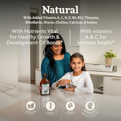 Floradix, Kinder Love Vegan Gluten-Free Children's Liquid Multivitamin for Healthy Development, 8.5 Fl Oz