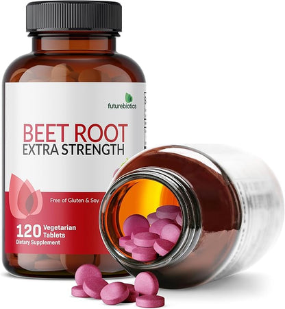 Futurebiotics Beet Root Extra Strength (Equivalent to 2000mg Beet Root per Serving from 500mg 4:1 Extract), Non-GMO, 120 Vegetarian Tablets