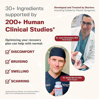 Post Surgery & Injury Recovery Supplement (Post-Op) - Supports Healing Optimization for Surgery, Wounds, Scar Treatment & Bruising - BBL Post Surgery Supplies