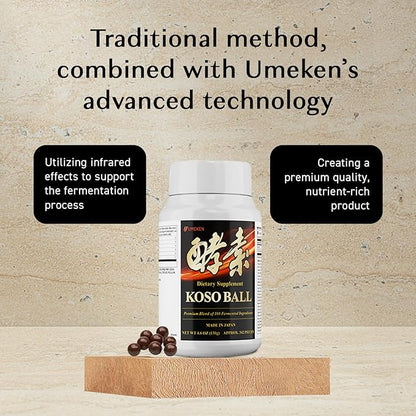 Umeken Koso Ball Infused with Pure 160 Fermented Ingredients, Japanese Supplements for Overall Wellness & Balanced Nutrition, Small 1 Pack, 342 Pieces