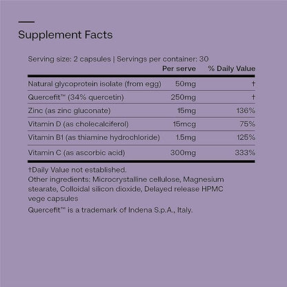 SRW Imm¹ Defence | Supports Immune System Health | 60 Vege Capsules | Supplement for Immune Response | Contains Natural Glycoprotein Isolate (Muno-IgY™) and Quercetin
