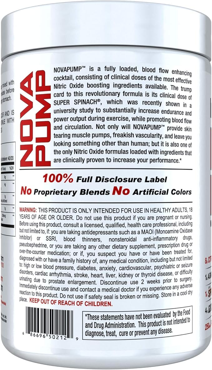 InnovaPharm NOVAPUMP (Unflavored) 320 Grams