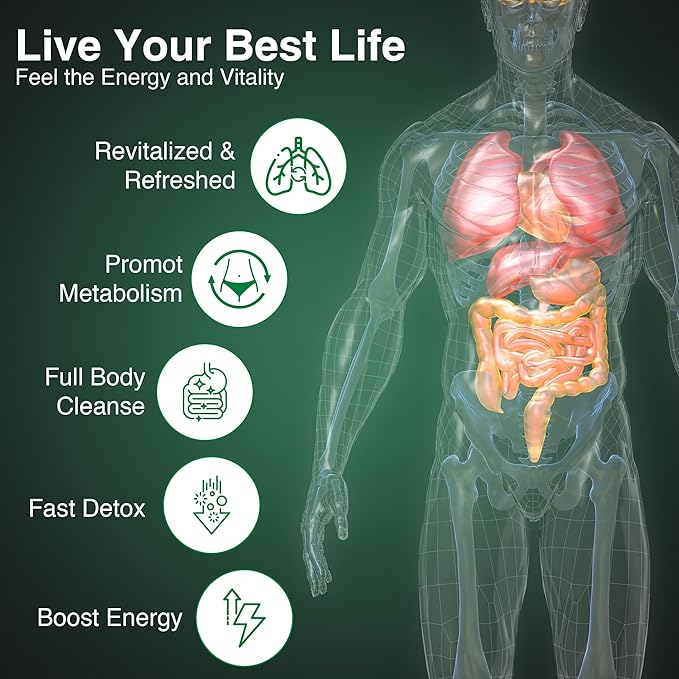 Extra Strength Fast Acting 7-in-ONE Advanced Formula - Full Body Cleanse - Detox & Liver Cleanse - Detox & Liver Repair, All Natural Toxins Remover, Healthy Cleansing Support for Liver (30 Capsule)