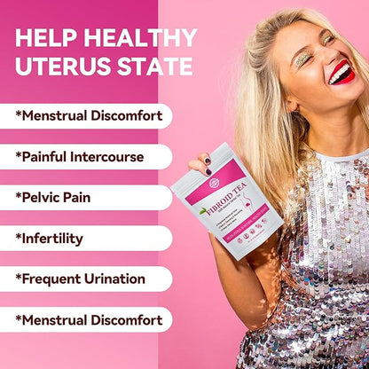 Laicuherb Fibroids Shrink Herbal Tea for Women Get Pregnant Fast & Hormone Balance, 10 Teabags Fertility Tea for Women Shrink Ovarian Cysts, Natural Detox Womb Tea to Warm Uterus and Detox
