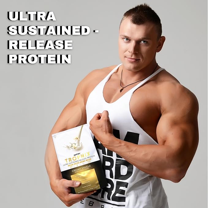 Syntrax Bundle: Trophix Undenatured Casein Protein Vanilla - Creamy Instant Mix Whey Protein & Egg White Protein Powder - 2 Pounds High Protein Powder and Worldwide Nutrition Keychain