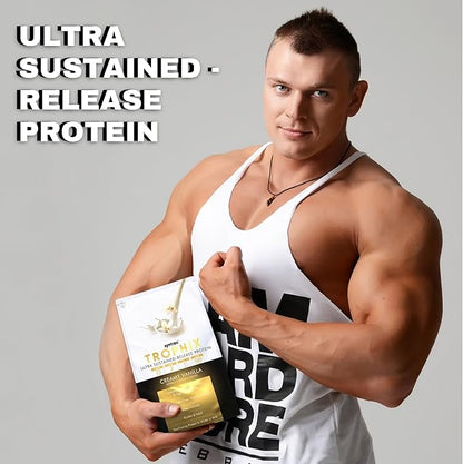 Syntrax Bundle: Trophix Undenatured Casein Protein Vanilla - Creamy Instant Mix Whey Protein & Egg White Protein Powder - 2 Pounds High Protein Powder and Worldwide Nutrition Keychain
