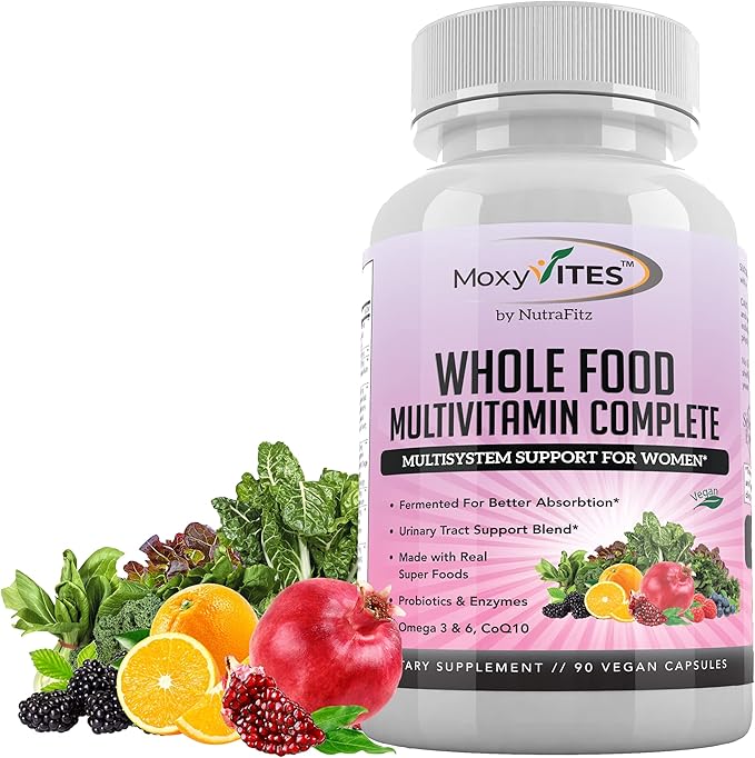 Daily Multivitamin for Women with Iron - Womens Multivitamin with 44 Organic Whole Food & Fermented Nutrients - Daily Vitamin for Women Complete Multisystem Support, 90 Vegan Caps, Non GMO
