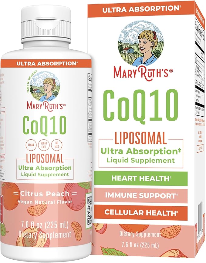 MaryRuth Organics Liquid Vitamin | Coenzyme Q10 Heart Health for Mitochondrial Support and Immune System | Vegan Non-GMO | 7.6 Fl Oz | 45 Servings