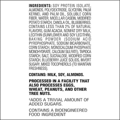 Atkins Soft Baked Energy Bars, Blueberry, 15g Protein,2g Sugar, Excellent Source of Fiber, Low Carb, 4 Packs (5 Bars Each)