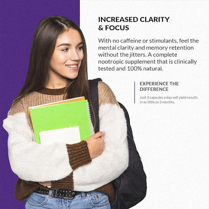 Brain Supplement for Memory and Focus with Vitamin E (90 softgels/30 Servings) - Brain Booster Softgels for Clarity, Energy-Supplements for Concentration-Omega 3, Carotenoid