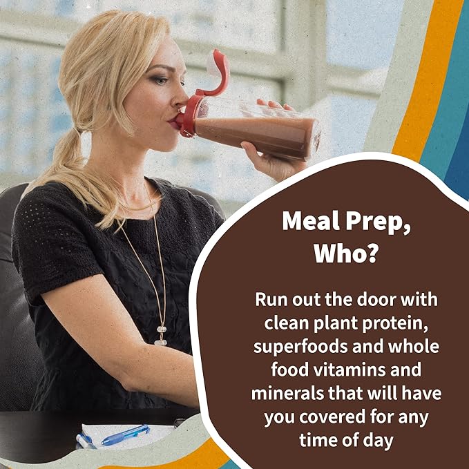 Garden of Life Meal Replacement Shakes, Vegan Protein Powder, Raw Organic Protein Powder, Chocolate Protein Powder with Plant Based Pea Protein, Sprouts, Greens, Probiotics, Dairy Free 14 Servings