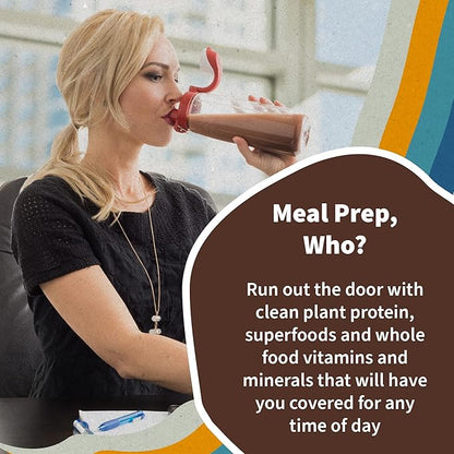 Garden of Life Meal Replacement Shakes, Vegan Protein Powder, Raw Organic Protein Powder, Chocolate Protein Powder with Plant Based Pea Protein, Sprouts, Greens, Probiotics, Dairy Free 28 Servings