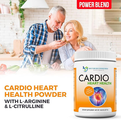 DOCTOR RECOMMENDED SUPPLEMENTS Cardio Heart Health Powder – L-Arginine Supplement 5000mg & L-Citrulline 1000mg, (Pack of 2-16.82 oz / 33.64 oz)
