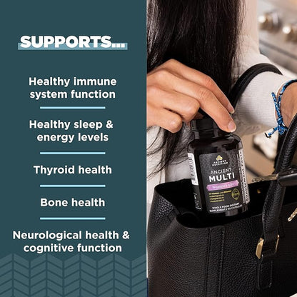 Ancient Nutrition Multivitamin for Women 40+, Multi Vitamin & Immune Support with Vitamin D, C, Magnesium, Stress, Sleep Support, Bone Health, 90 Ct