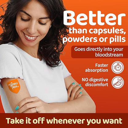 The Friendly Patch Shield Immunity Support Patch | Wearable Immune Boosters for Adults with Vitamin D3, C and Zinc | 28 Immunity Boost Patches
