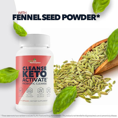 CLEANSE KETO ACTIVATE - KETO CLEANSE FOR WOMEN & MEN - HELP FLUSH TOXINS & IMPURITIES - PROMOTE REGULARITY - AID DIGESTION & DETOX - KETO CLEANSE & DETOX - SUPPORT HEALTHY BODY FUNCTION - BOOST ENERGY