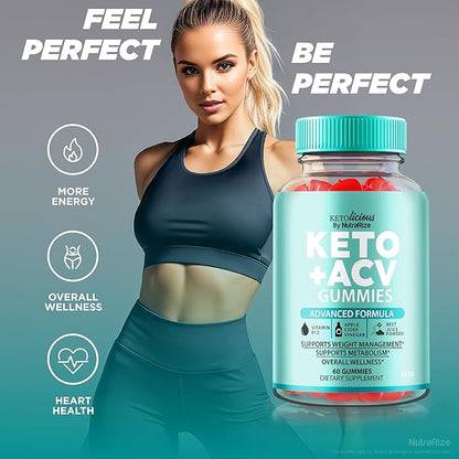 Ketolicious ACV Gummies, Official Keto ACV Gummies, All Natural Apple Cider Vinegar, Premium Keto+ACV Formula, Keto Plus ACV Gummy, Keto-Licious Gomitas Reviews (60 Gummies)