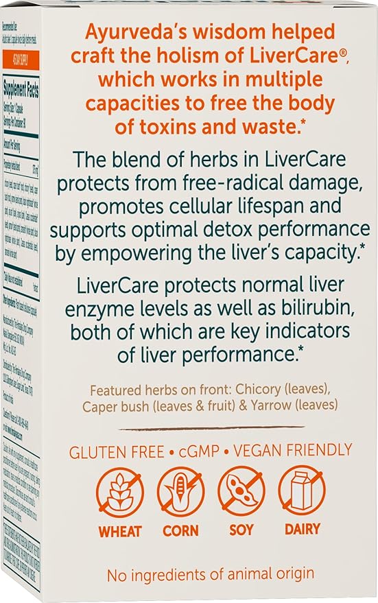 Himalaya LiverCare for Total Liver Support, Cleanse and Detox, Protects Cells & Enzymes, 375 mg, 42 Capsules, 3 Week Supply