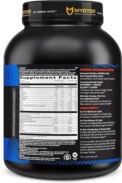 GNC AMP Wheybolic Alpha Whey Protein Powder with MyoTOR | Targeted Muscle Building and Workout Support Formula with BCAA | 40g Protein | Classic Vanilla | 22 Servings