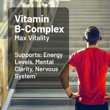 NatureWise Vitamin B Complex for Women and Men - with Folic Acid Biotin B1 B2 B3 B6 B12 - Support Cellular Energy & Mental Clarity - Gluten & Dairy Free, Non-GMO - 150 Softgels[5-Month Supply]