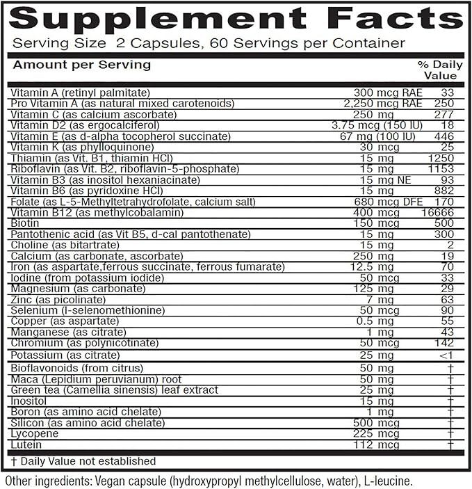 Vitanica FemTeen Symmetry, Vitamins for Teens, Daily Multivitamin, Vegan, 120 Capsules