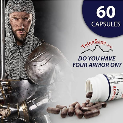 Immediate Defense Immune Support - Zinc, Black Elderberry, Echinacea, Vitamin A & C with B12, | Powerful Immunity Booster for Adults | Immune System Booster Supplement 60 Capsules