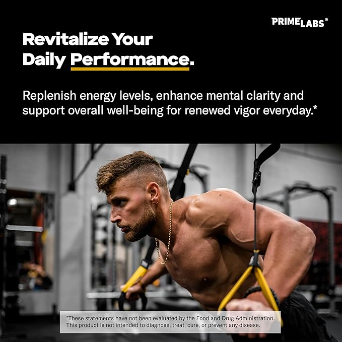 Prime Labs Tongkat Ali for Men - Plus Organic Black Maca Root - Enhanced Performance - Renewed Vitality - Tongkat Ali Extract, Maca Root Powder, Tribulus Terrestris - 60 Capsules