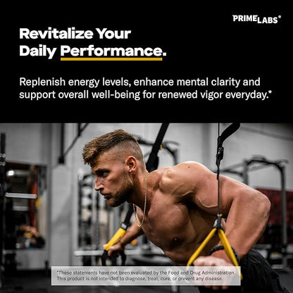 Prime Labs Tongkat Ali for Men - Plus Organic Black Maca Root - Enhanced Performance - Renewed Vitality - Tongkat Ali Extract, Maca Root Powder, Tribulus Terrestris - 60 Capsules