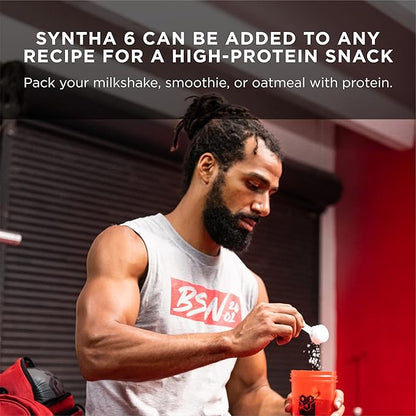 BSN Syntha-6 Whey Protein Powder, Cold Stone Creamery- Mint Mint Chocolate Chocolate Chip Flavor, Micellar Casein, Milk Protein Isolate Powder, 25 Servings