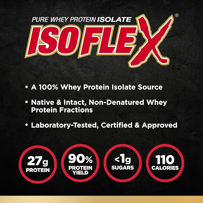 ALLMAX ISOFLEX Whey Protein Isolate, Pineapple Coconut - 2 lb - 27 Grams of Protein Per Scoop - Zero Fat & Sugar - 99% Lactose Free - Gluten Free & Soy Free - Approx. 30 Servings