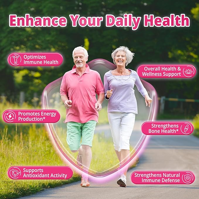 10 in 1 Daily Multivitamin Gummies Immune Boosters for Adults, w/Magnesium, Vitamin D3 5000IU, Elderberry, Echinacea, Vitamin C, Zinc & Selenium, Energy, Respiratory & Cellular Health Support, 60Cts