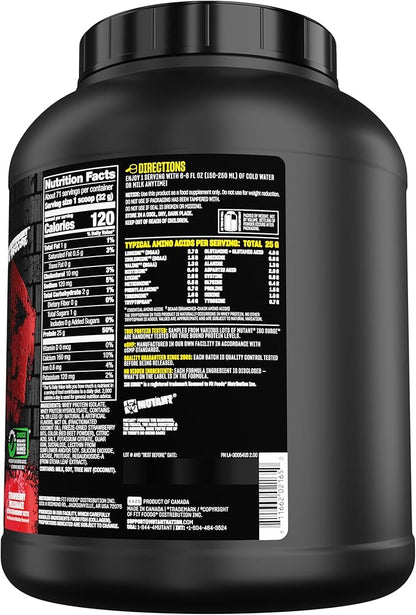 Mutant ISO Surge Whey Protein Isolate Powder Acts Fast to Help Recover, Build Muscle, Bulk and Strength, 5 lb - Strawberry Milkshake