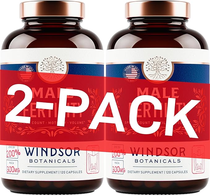 Fertility Supplements for Men Prenatal Vitamins - Conception for Him Male Fertility Vitamin and Fertility Support Supplement - Zinc, Maca, Ashwagandha, L Arginine - 2-Pack, 240 Fertility Pills