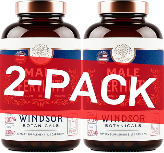 Fertility Supplements for Men Prenatal Vitamins - Conception for Him Male Fertility Vitamin and Fertility Support Supplement - Zinc, Maca, Ashwagandha, L Arginine - 2-Pack, 240 Fertility Pills