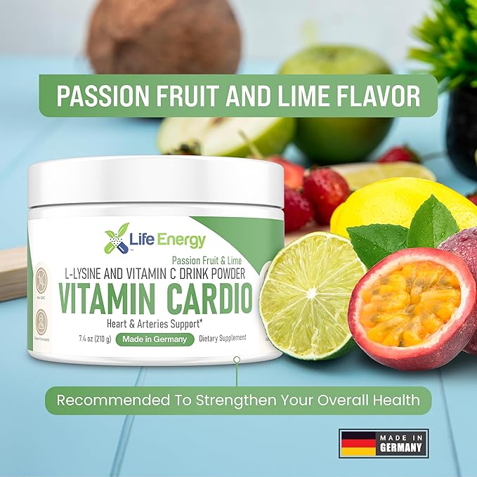 Vitamin Cardio - High-Dosed Vitamin C & Lysine Drink Powder - Heart & Arteries Support