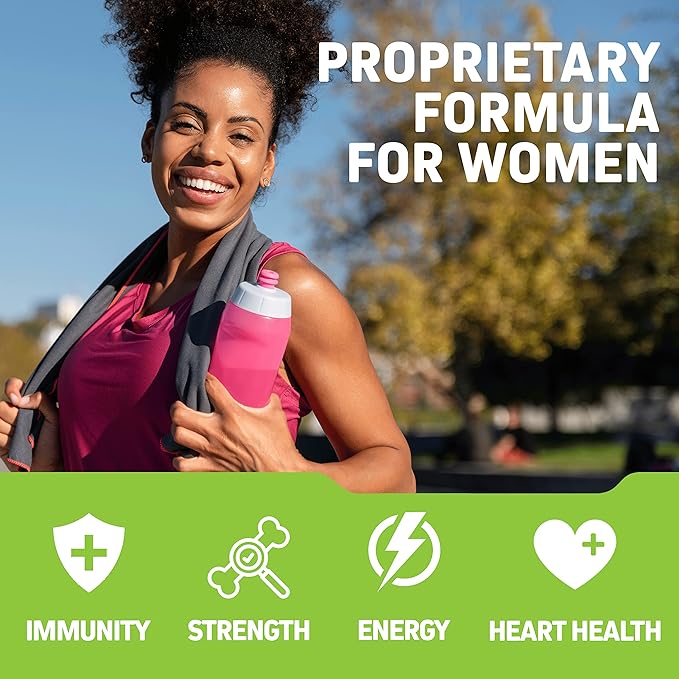 Herbtonics Whole Food Multivitamin for Women | Made with Superfoods, Real Raw Veggies, Fruits, Vitamin E, A, B Complex | Womens Multivitamin | Non-GMO 120 Vegan Capsules