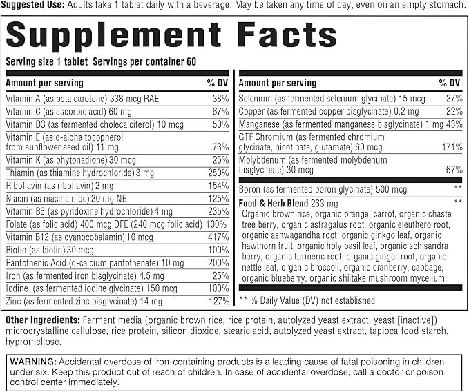 INNATE Response Formulas Women Over 40 One Daily - Daily Multivitamin For Women Over 40 - With Vitamins A, C, and E - Vegetarian, Non-GMO - Made Without 9 Food Allergens - 60 tablets (60 Servings)