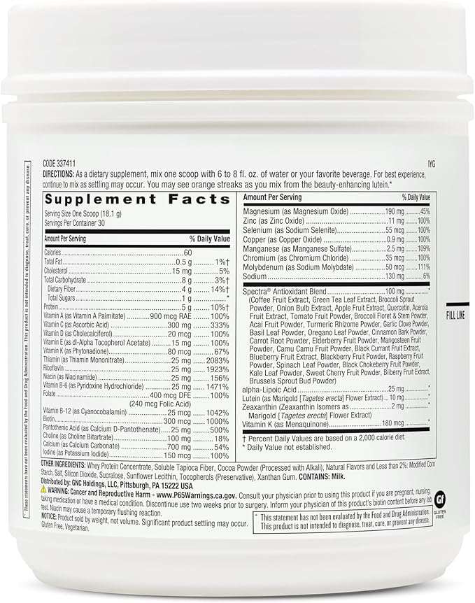 GNC Women's Multi Powder - Chocolate | Supports Overall Women’s Wellness, Heart Health, Energy Production | 30 Servings