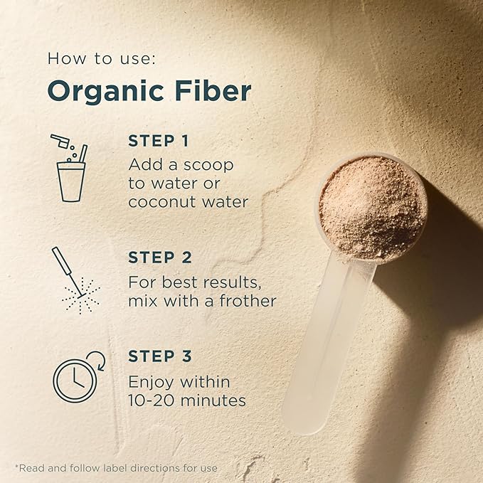 Ancient Nutrition Organic Fiber Powder, Pineapple Mango, Soluble Fiber from Acacia & Konjac Root, Supports Digestive Health, Reduces Bloating, 6.4 oz