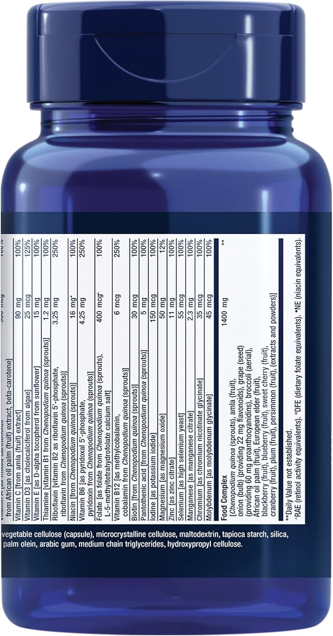 Life Extension Plant-Based Multivitamin – Plant Derived Vitamins and Minerals Supplement for General Health - Nutrients from Fruits & Veggies - Gluten-Free, Non-GMO, Vegetarian – 90 Capsules