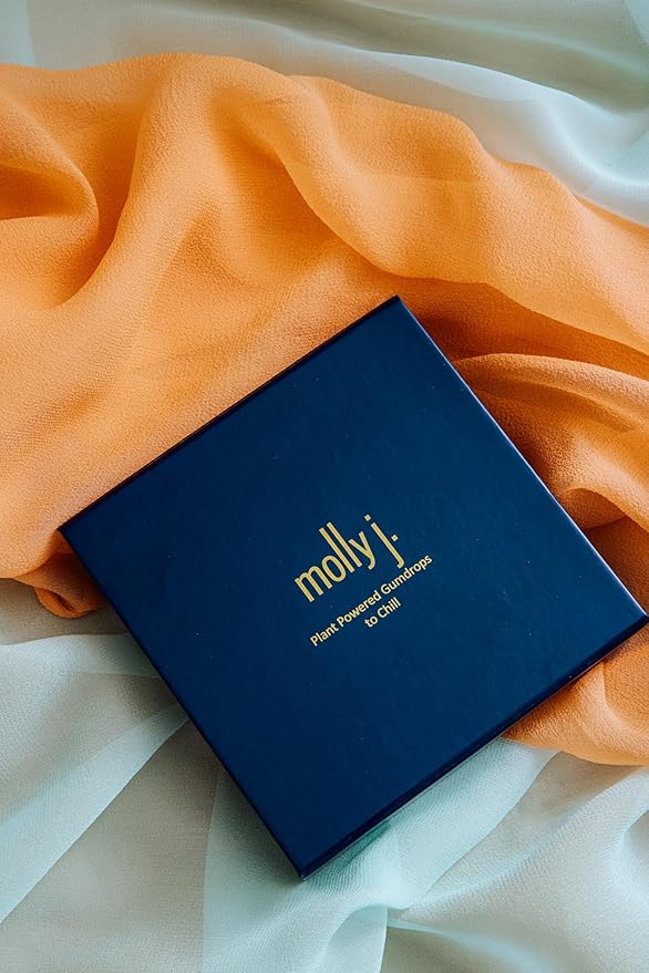 Molly J. Chill Gumdrops – Signature Sampler – Gummies for Stress Relief, Calm, Relaxation w/Magnesium, GABA, L-Theanine – Plant-Powered Gummies in a Luxury Gift Box – Pack of 9 Gumdrops