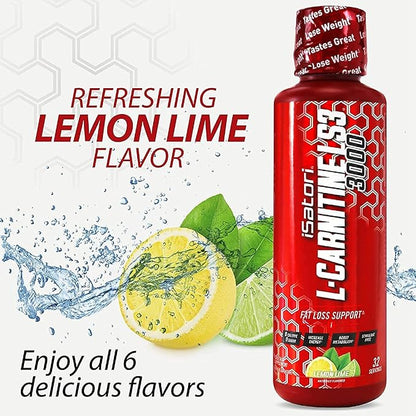 iSatori L-Carnitine LS3 3000, Liquid L-Carnitine with Acetyl L-Carnitine, L-Carnitine L-Tartrate, Stimulant Free Pre Workout, No Calories, Sugar, Gluten, Keto-Friendly, Lemon Lime (32 Servings)